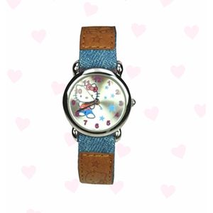 Hello Kitty - Horloge - Textiel - 25 mm - Blauw