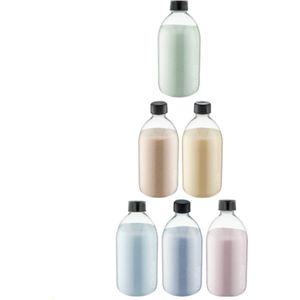 Scrubzout - 650 gram - set van 6 verschillende geuren - Aluminium Dop - Opium, Lavendel, Rozen, Amandel, Vanille en Eucalyptus - Hydraterende Lichaamsscrub - Cadeau