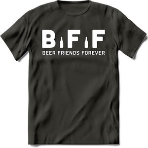Beer Friends Forever T-Shirt | Bier Kleding | Feest | Drank | Grappig Verjaardag Cadeau | - Donker Grijs - XXL
