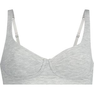 Hunkemöller x NA-KD Ovia jersey bralette Vrouwen Beha - Grijs - Maat  L