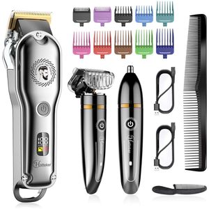 Hatteker - 3-in-1 Multigroomer - Professionele Tondeuse & Baardtrimmer - IPX7 Waterdicht