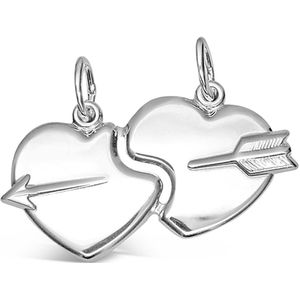 Hanger - Zilver - Deelhanger hart met pijl - B141