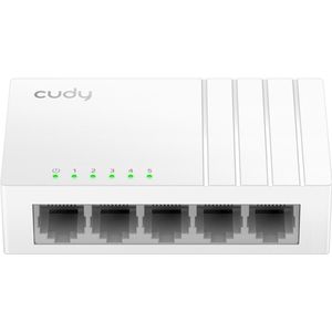 Cudy - GS105U - Netwerkschakelaar - Wit - 5 Gigabit Ethernet-poorten