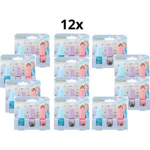 Disney Frozen Nagellak set – 3 kleuren Peel-off 5ml.+ nagelstickers- 12x voordeelverpakking- kinderfeest