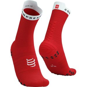 Compressport | Pro Racing Socks Run V4.0 High | Hardloopsokken | Core Red/White/Black | 42-44 -
