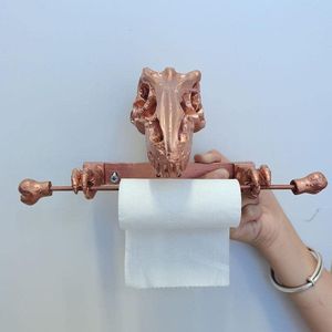Dinosaurus schedel toiletpapierhouder - wc-rolhouder voor badkamer en keuken .