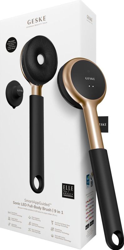 GESKE - LED Sonic Full-Body Brush - Reinigingsborstel en Exfoliator - 9 in 1 - Met SmartSonic-pulsaties