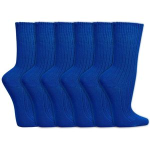Sokken van biologisch katoen | Zonder schadelijke stoffen | Kleur: Blauw | Diverse maten | 6 paar