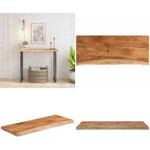 vidaXL Tafelblad rechthoekig natuurlijke rand 100x40x2,5 cm acaciahout - Tafelblad - Tafelbladen - Vervangend Tafelblad - Meubelpaneel