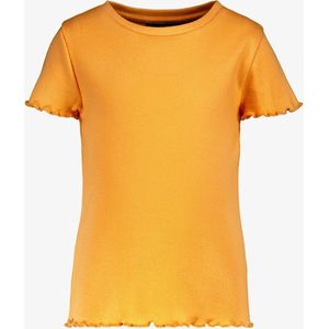 TwoDay basic meisjes rib T-shirt oranje - Maat 92