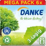 DANKE Toiletpapier 3-laags - 6x8 rollen - voordeelverpakking