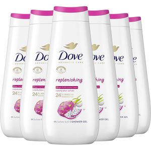 Dove Advanced Care Douchegel - Replenishing - Dragon Fruit & Coconut Cream - 6 x 400 ml - Voordeelverpakking
