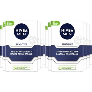 NIVEA After Shave Balsem - Sensitive - Voordeelverpakking 12 x 100 ml