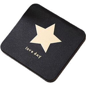 Draagbare Compacte Spiegel - Vouwbare Reis Spiegels - Voor Onderweg Gebruik - 1 Stuks - Reizen En Handtas - Zwart - Geel