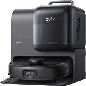eufy Robotstofzuiger Omni E28, draagbare dieptereiniger, HydroJet systeem, 20.000 Pa zuigkracht, DuoSpiral ontklittende borstels, CornerRover arm, alles-in-één station