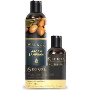 Argan Shampoo & Serum Set – 100% Voeding & Herstel voor Sterk & Glanzend Haar – 400ml Shampoo + 100ml Serum