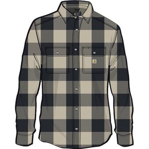 Carhartt - Long-Sleeve Plaid Shirt 107013 - Oat Milk - Loose Fit - Lange Mouwen