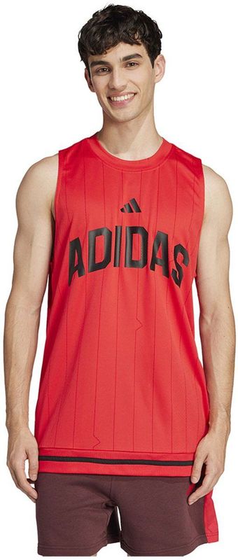adidas - Tanktop - Zwart - 100% Polyester - Normale Pasvorm