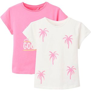 Zippy 3107116602 T-shirt Met Korte Mouwen 2 Eenheden Wit,Roze 9-10 Years Meisjes