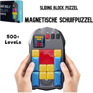 Sliding Block Puzzle - Schuifpuzzel - Magnetische puzzel - Smart Games - Breinbreker - Denkspel - 500 Levels - Magnetische blokken