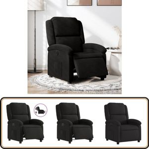 vidaXL Elektrische Verstelbare Fauteuil - Zwart Elektrische Fauteuil - Loungestoel - Relaxfauteuil - Verstelbare Stoel - Zwarte Fauteuil