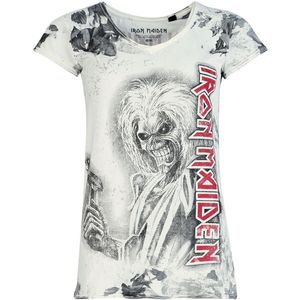 Iron Maiden Killers Dames T-shirt - wit/grijs - S