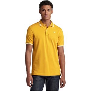 G-star Dunda Slim Stripe Polo Met Korte Mouwen Geel M Man