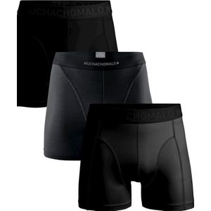 Muchachomalo-Boxershort Heren-Ondergoed-Zwart-Pima Cotton-Microfiber-Katoen- 3 Pack-Maat XXL