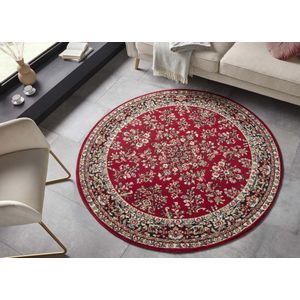 Rond oosters vloerkleed Orientis - rood 140 cm rond