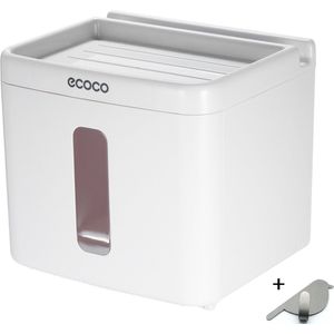 ECOCO - WC Rolhouder - Toiletrolhouder - Closetrolhouder - Telefoonhouder - Watervast –  Zonder boren