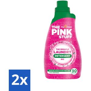 2 x The Pink Stuff BIO - Wasgel - Wasmiddel - Biologisch - 30 Wasbeurten - 960ml - Biologisch Wasmiddel - Wasgel - Vlekkenverwijderaar - Biologische Was - Wasmiddel Biologisch Afbreekbaar