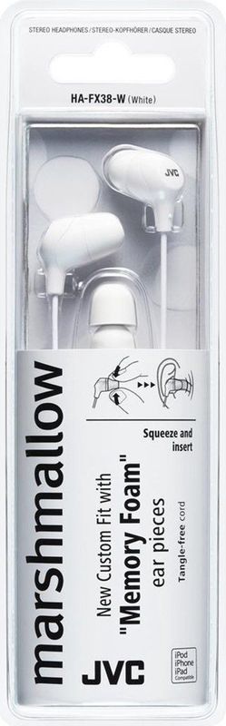 JVC - HA-FX38 - In-Ear Oortelefoon - Wit - 10,0mm Neodymium Driver