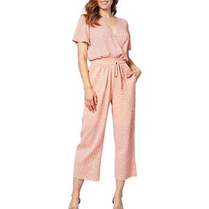 Zomerse Rosé jumpsuit - Luchtige pasvorm - Luipaard - Roze - Mode - Bodysuit