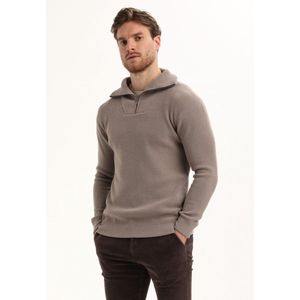 Gabbiano Trui Stijlvolle Halzip Chenille Trui 615767 Oak Brown Mannen Maat - S