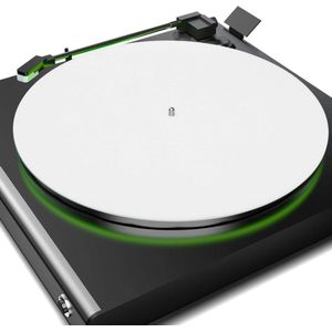 Verbeterde Geluidskwaliteit Draaitafelmat van Acryl voor 12 Inch Platenspeler - Melk Wit - Verbeterde Geluidskwaliteit, Antislipontwerp