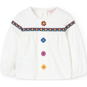 Boboli Knit T-shirt Met Lange Mouwen Wit 12 Months Meisjes