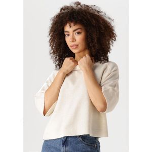 EDITED Birla Knit Shirt Tops & T-shirts Dames - Shirt - Gebroken wit - Maat 36