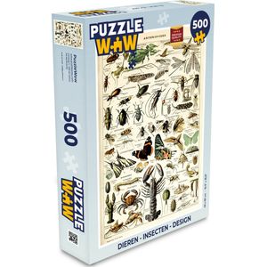 Puzzel Dieren - Adolphe Millot - Vintage - Insecten - Kunst - Legpuzzel - Puzzel 500 stukjes