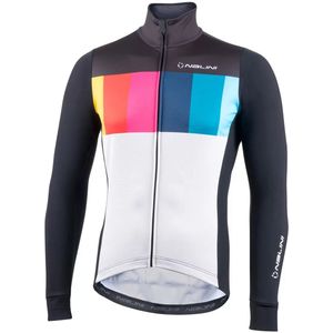 Nalini - Heren - Fietsjack - Lange mouwen - Warm - Winter - Wielrenjack - ASFALTO WARM JKT - BLACK/FOG/MULTICOLOR - M