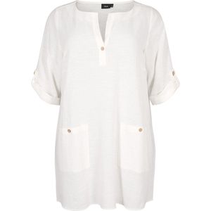 ZIZZI MSIGGA 1/2 TUNIC Dames Tuniek - White - Maat L (50-52)