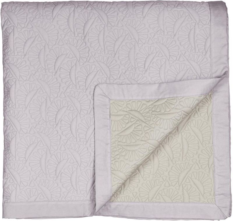 MOOOI - Woodblock Beetle - Sprei - 260x260 cm - Mauve/Lila - Cashmere