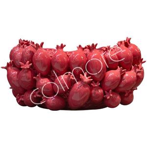 Colmore by Diga vaas granaatappel fuchsia roze keramiek 38x33x19