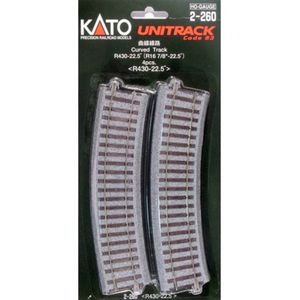 H0 Kato Unitrack 2-260 Gebogen rails 4 stuk(s)