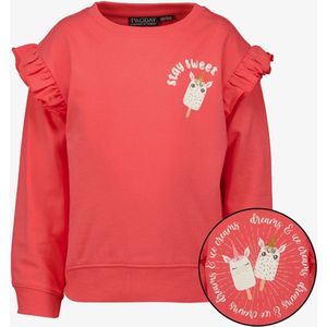 TwoDay meisjes sweater met backprint rood - Maat 110/116