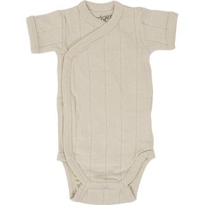 Lodger - Overslag romper aanbieding - Korte mouwen - Maat 62 - Beige - Katoen