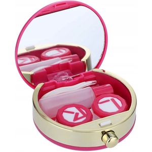 Roze Contactlenshouder - Compact & Hygiënisch