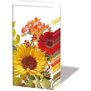 6 Pakjes papieren zakdoeken - Sunny Flowers Cream