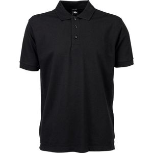 Tee Jays Heren Luxe Stretch Short Sleeve Polo Shirt (Zwart)