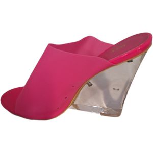 DAY-VINE MUILTJE IN KUNSTSTOF FUCIA MET GLAZEN SLEEHAK -8CM-SIZE 37