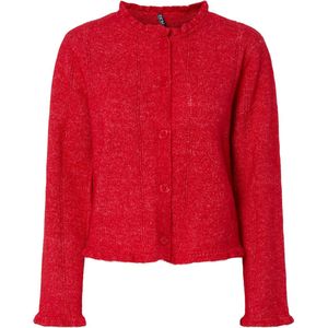 Pieces Vest Pcjasmijn Ls O-neck Knit Caridgan 17159474 Goji Berry Dames Maat - M